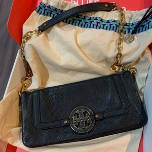 EUC Tory Burch gold chain purse handbag wallet